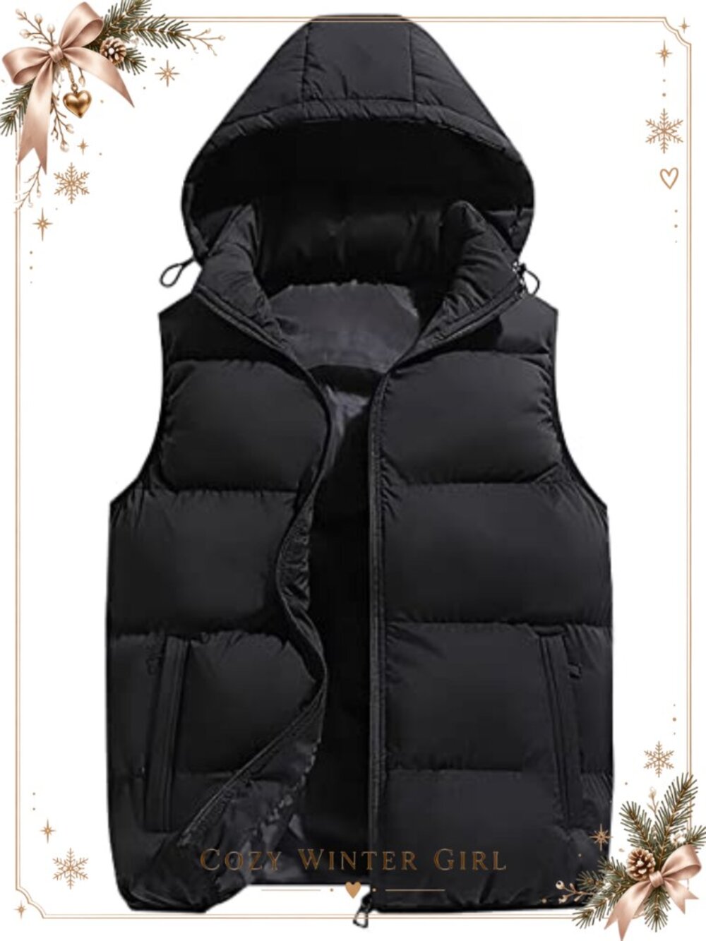 Mens Puffer Vest Warm Down Zipper Lightweight Waterproof Sleeveless Coat